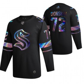 Seattle Kraken Trikot Joonas Donskoi 72 2021-22 Schillerndes holografisches Schwarz Authentic - Herren